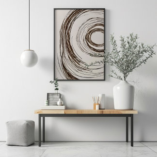 Boho Chic Circles Poster