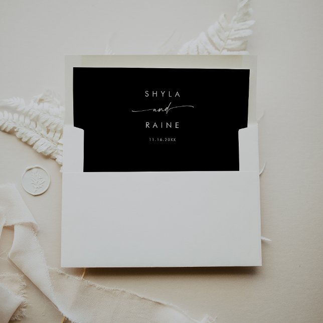 Boho Chic COLOR EDITABLE Couples Name Wedding Envelope Liner (Creator Uploaded)