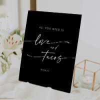 Boho Chic COLOR EDITABLE Love Taco Bar Wedding