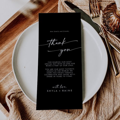Boho Chic COLOR EDITABLE Thank You Place Card