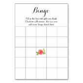 boho chic Coral floral bridal shower bingo cards (Back)