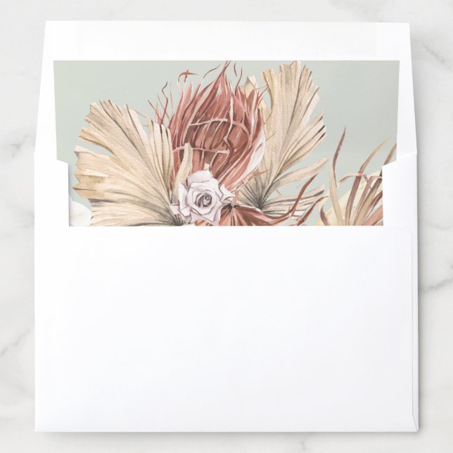 Boho-Chic Dried Botanical Envelope Liner (In Envelope)