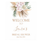 Boho chic Dried Palms Bridal Welcome sign
