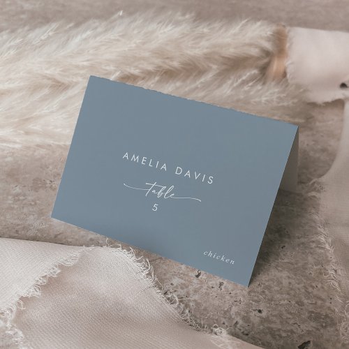 Boho Chic Dusty Blue Guest Name Place Cards