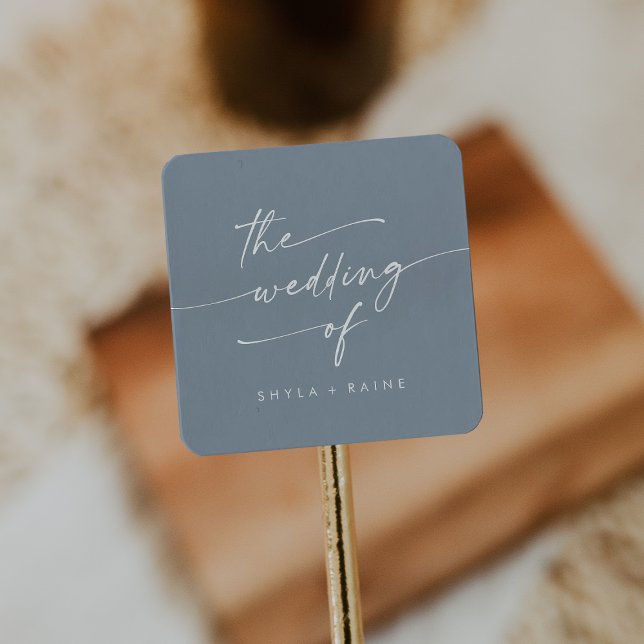 Boho Chic Dusty Blue Wedding Envelope Seals (Creator Uploaded)