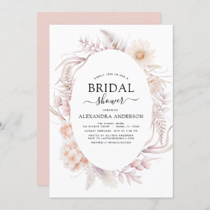 Boho Chic Dusty Pink Desert Bridal Shower Invitati Invitation