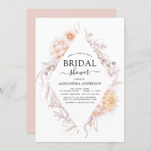 Boho Chic Dusty Pink Desert Bridal Shower Invitati Invitation