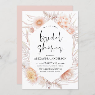 Boho Chic Dusty Pink Desert Bridal Shower Invitation