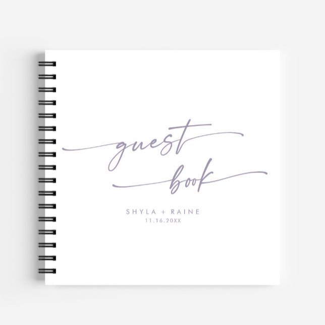 Boho Chic Dusty Purple Wedding Guest Book (Creator Uploaded)