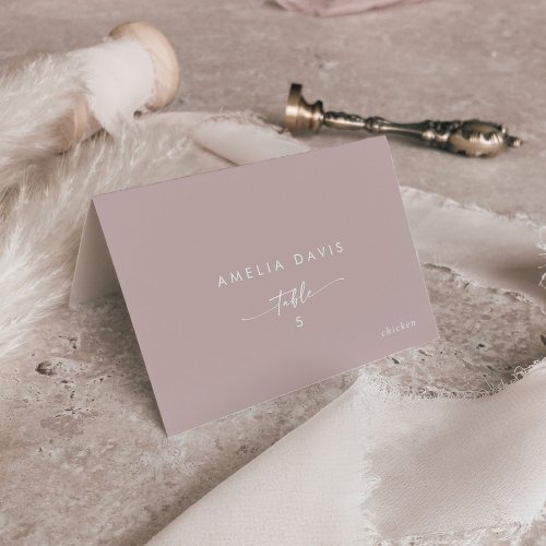 Boho Chic Dusty Rose Pink Guest Name Place Cards