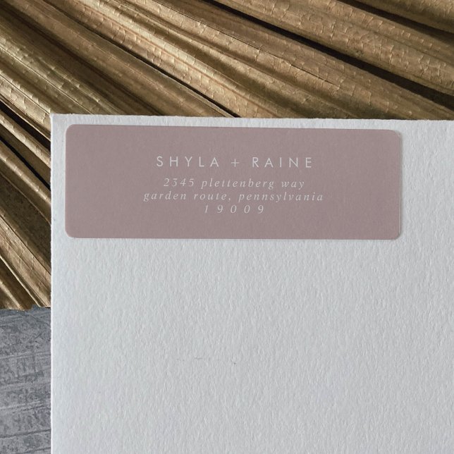 Boho Chic Dusty Rose Pink Return Address Labels (Creator Uploaded)