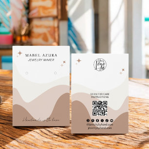 Boho chic earth tone Jewelry maker Qr logo earring