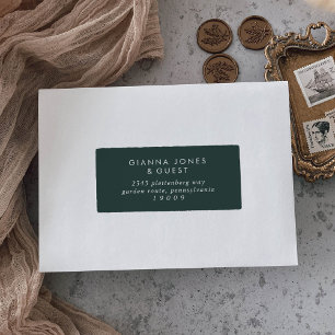 Boho Chic Emerald Green Guest Address Labels