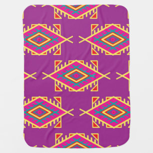 Boho Chic: Ethnic Seamless Ornament Baby Blanket