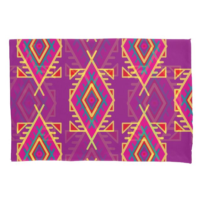 Boho Chic: Ethnic Seamless Ornament Pillow Case (Front)