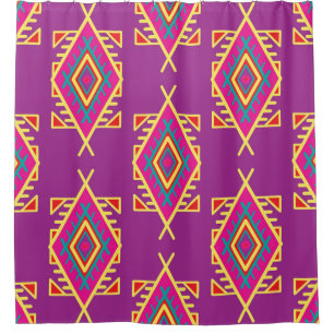 Boho Chic: Ethnic Seamless Ornament Shower Curtain