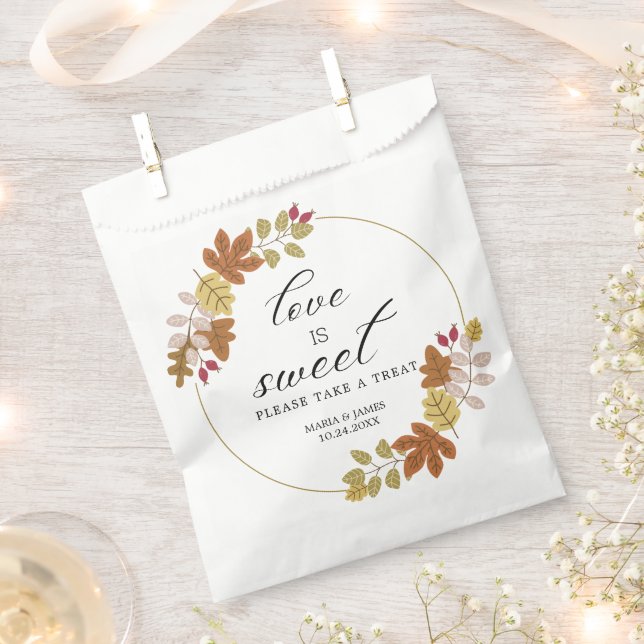 Boho Chic Fall Wedding Favor Bag (Clipped)
