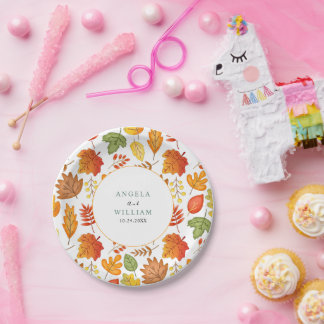 Boho Chic Fall Wedding Paper Plates