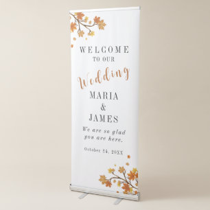 Boho Chic Fall Wedding Retractable Banner