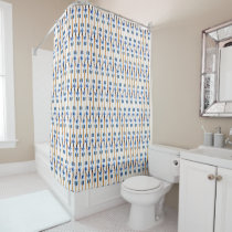 boho chic feather arrow pattern shower curtain