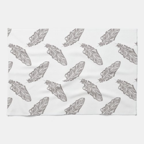 boho chic feather bohemian pattern towel