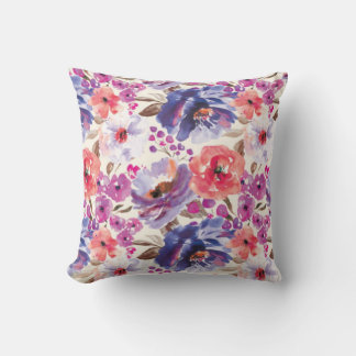 BoHo Chic Floral Design Throw Pillow