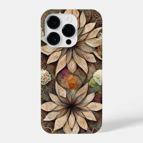 Boho chic floral mandala iphone case