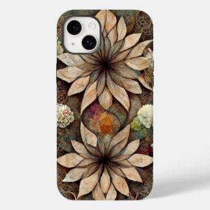Boho chic floral mandala iphone case