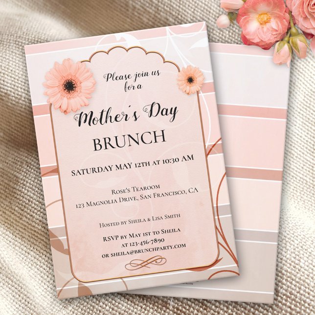 Boho Chic Floral Mothers Day Brunch Invitation (Creator Uploaded)