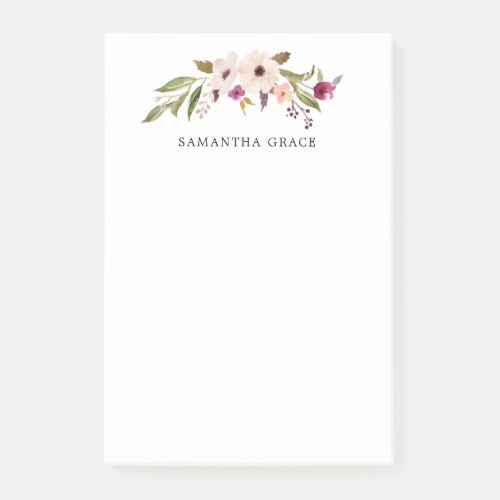 Boho Chic Floral Personalized Notes