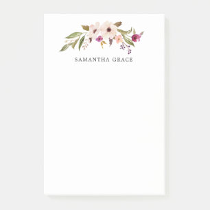 Boho Chic Floral Personalized Post-it Notes