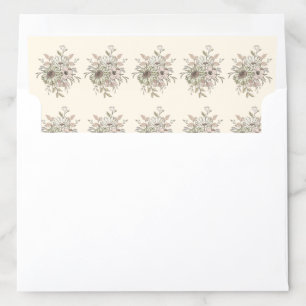 Boho Chic Floral Wedding Envelope Liner