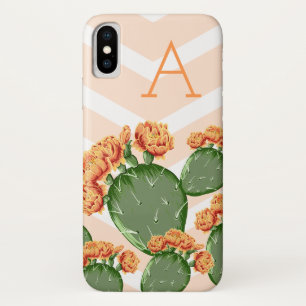 Boho Chic Flowering Prickly Pear Cactus iPhone X Case