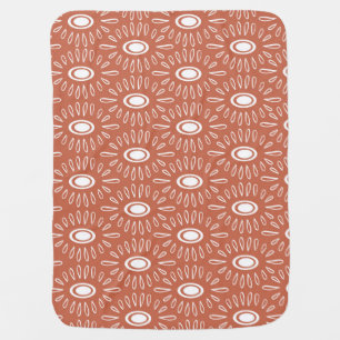 Boho Chic Flowers: Modern Seamless Design Baby Blanket