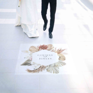 Boho-Chic Frame Wedding Floor Decals