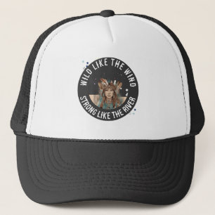 Boho Chic Free Spirit Feather Dreams Trucker Hat