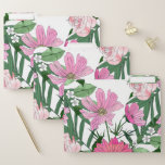 Boho chic garden floral design file folder<br><div class="desc">This girly spring Garden flowers and foliage, elegant botanical pattern, roses, wild spring flowers, Japanese green bamboo foliage and fruit plant branch with white flowers leaves, blooming nature pattern, blush, pink, coral, yellow and green colors, over a plain white background, modern, trendy art, great for everyday wear or home decor....</div>