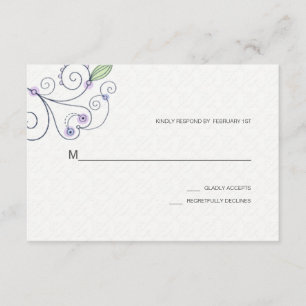 BOHO Chic Garden Wedding Purple RSVP