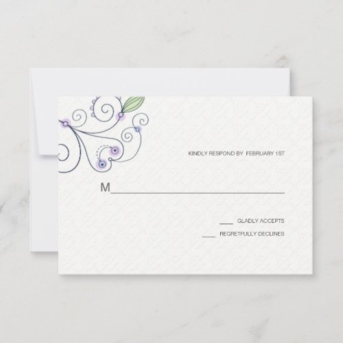 BOHO Chic Garden Wedding Purple RSVP