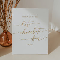 Boho Chic Gold and White Hot Chocolate Bar