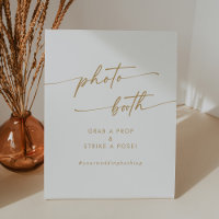 Boho Chic Gold and White Wedding Photo Booth