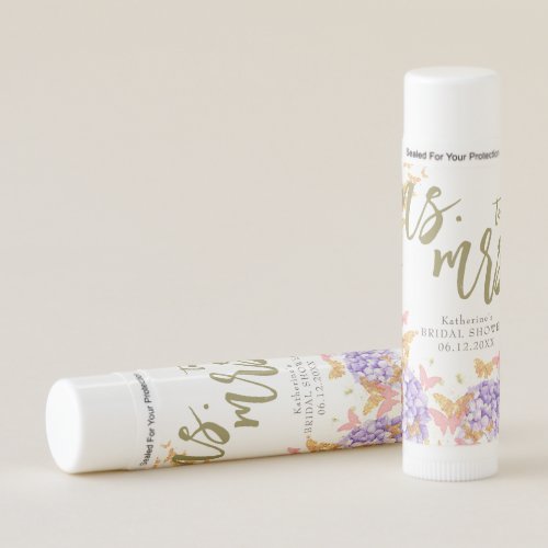  Boho Chic Gold Butterflies Garden Bridal Shower Lip Balm