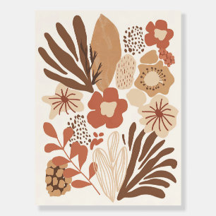 Boho Chic: Intricate Neutral Art Foam Board