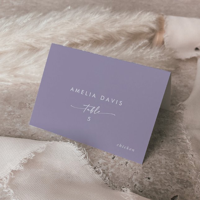 Boho Chic Lavender Purple Guest Name Place Cards (Creator Uploaded)