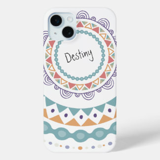 Boho Chic Mandala Design iPhone 15 Plus Case
