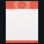 Boho Chic Mandala Namaste Yoga Coral Letterhead<br><div class="desc">Coordinates with the Boho Chic Mandala Namaste Yoga Coral Business Card Template by 1201AM. A decorative mandala brings a worldly vibe to this yoga inspired letterhead template. Great for yoga teachers,  studios,  instructors,  pilates,  meditation and more. Art and design © 1201AM CREATIVE</div>
