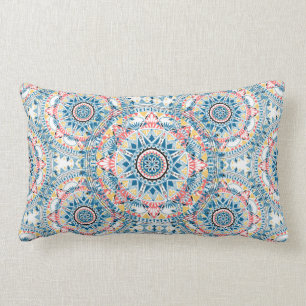 Boho Chic Mandala Pattern Accent Lumbar Pillow
