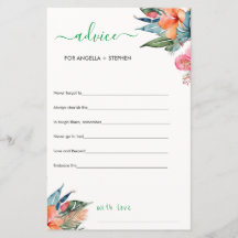 Boho Chic Marriage Advice for the Bride Card
