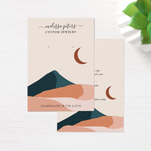 Boho Chic Minimal Earring Jewelry Display Card