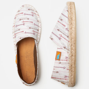 Boho Chic Modern Arrow Pattern Espadrilles